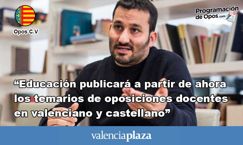 La Generalitat Valenciana traducirá los temarios de oposiciones docentes